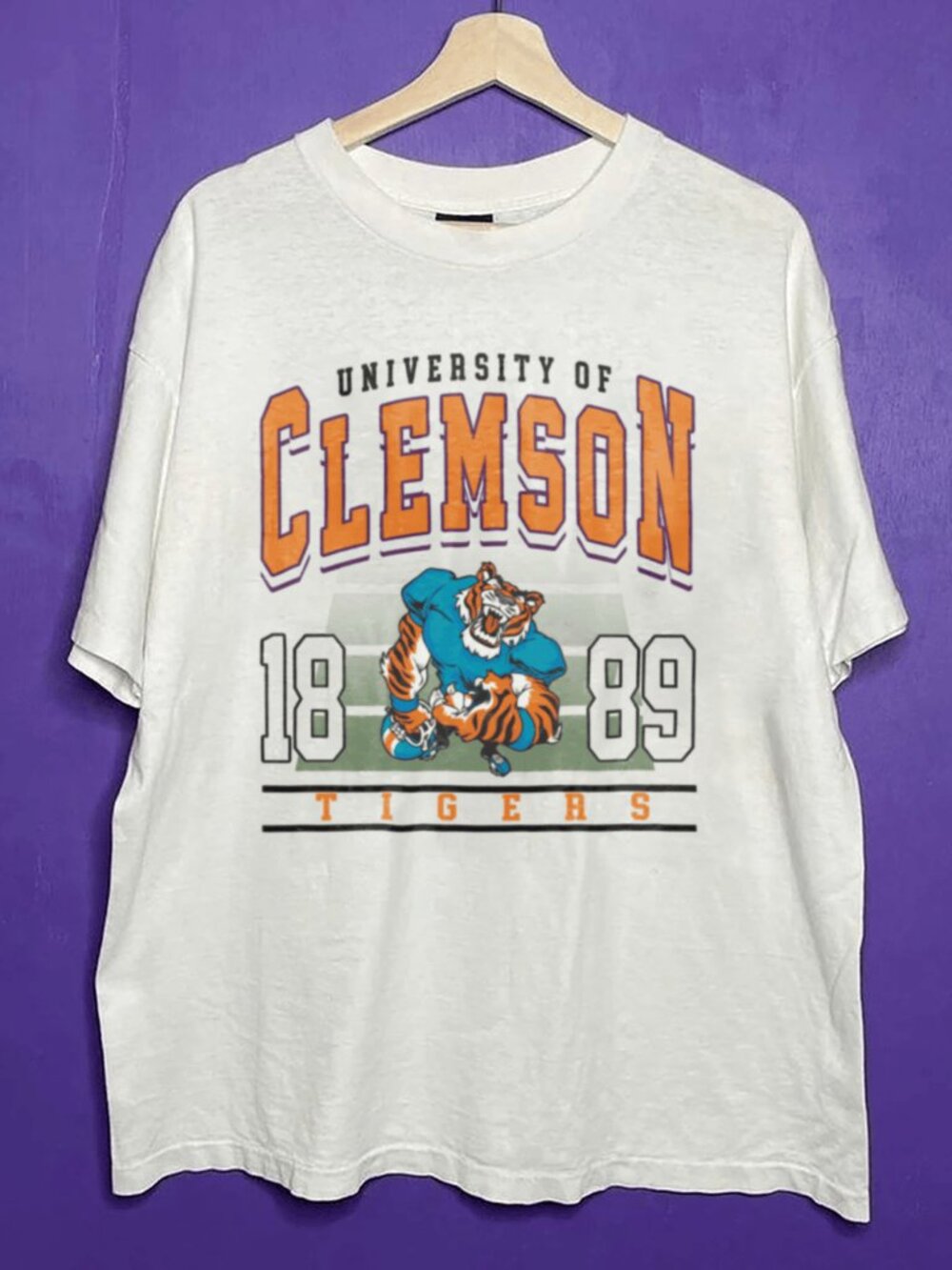 Retro 1889 Clemson Tigers Mascot Fans Shirt, Clemson University Men Women Shirt